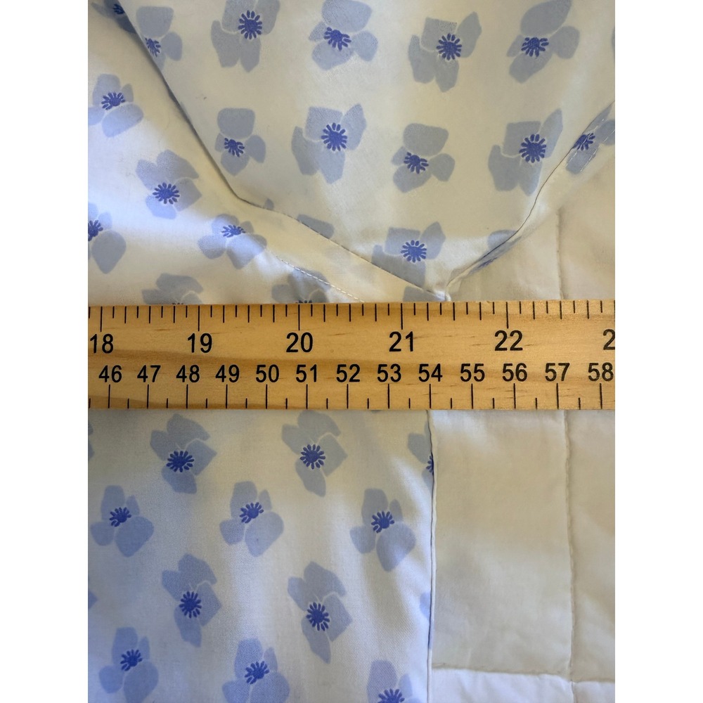 Tommy Hilfiger Mens TH Flex Slim Fit Supima Cotton Blue Floral Dress Shirt 16 L - Picture 7 of 10